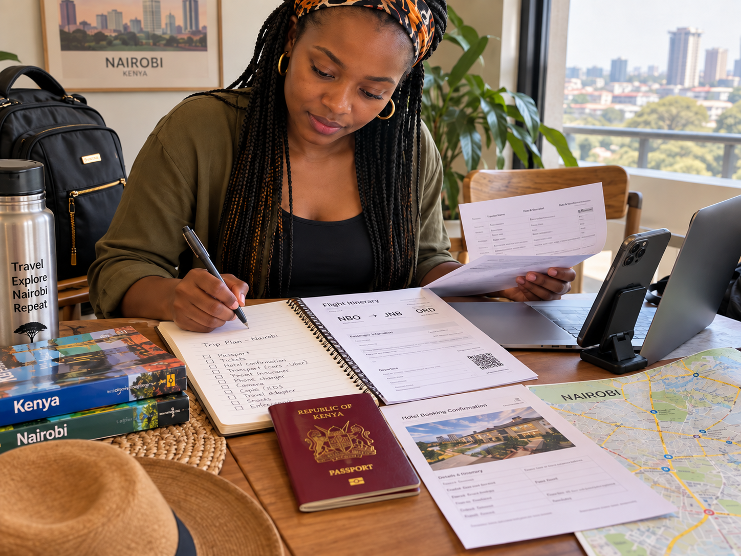 traveller preparing for a US Embassy Nairobi visa appointment